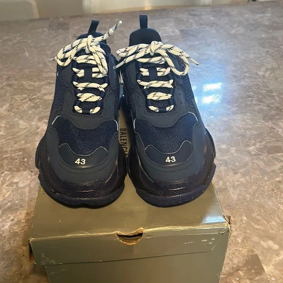 Balenciaga | Shoes | Balenciaga Triple S Navy Blue 43 Size 9  display picture 1
